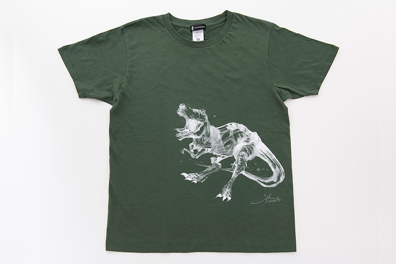 Tシャツ T.rex（モスグリーン） | 墨絵・陶墨画アーティスト 西元祐貴