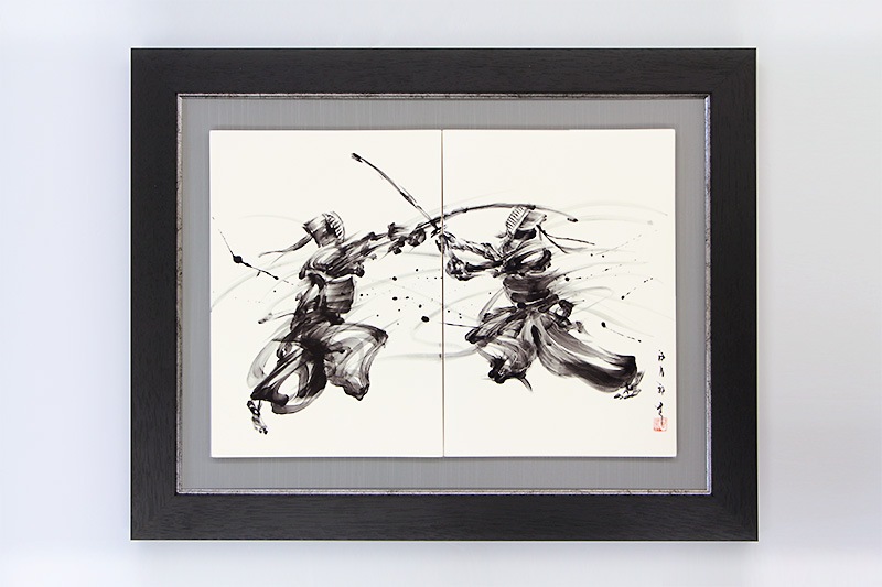 直筆陶墨画「国士純然（こくしじゅんぜん）」 | 墨絵・陶墨画