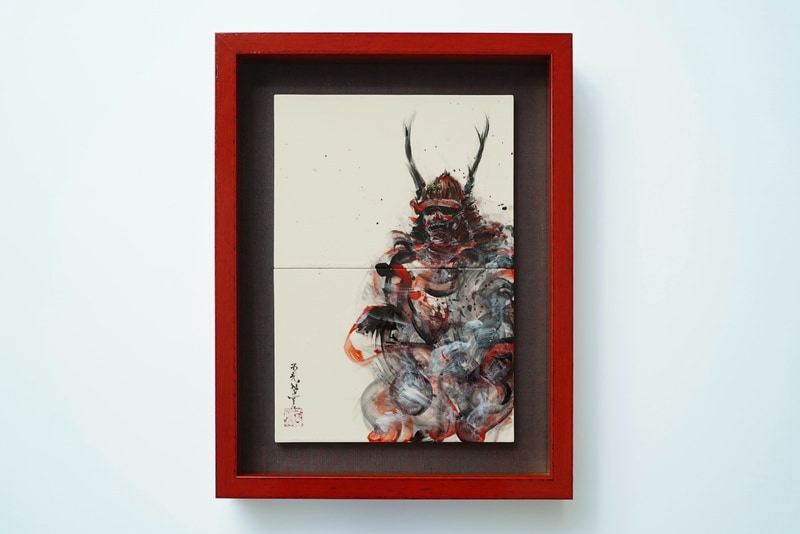 直筆陶墨画「神気魂(しんぎこん)」 | 墨絵・陶墨画アーティスト 西元