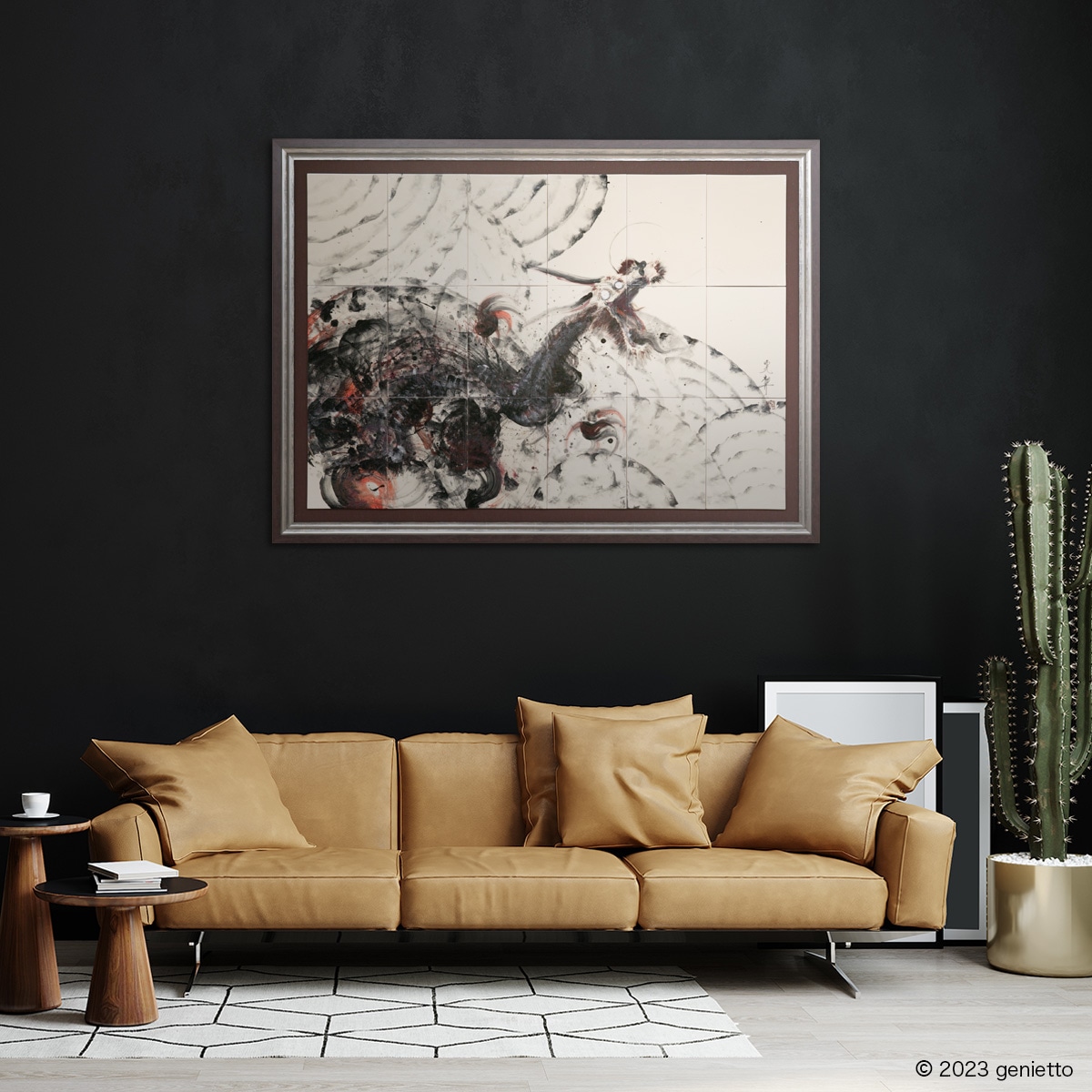 最高峰 陶彫美術 樋渡陶六 牧童置物 本筋柿右衛門彫刻 直筆陶墨画「緋焰呑乾」 | 墨絵・陶墨画アーティスト 西元祐貴 Yu-ki