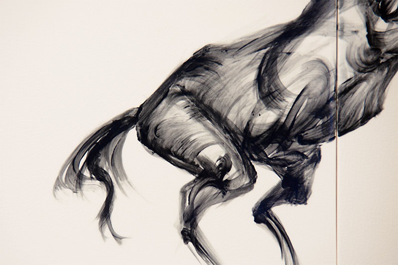 直筆陶墨画「昇龍驥（しょうりゅうき）」 | 墨絵・陶墨画アーティスト
