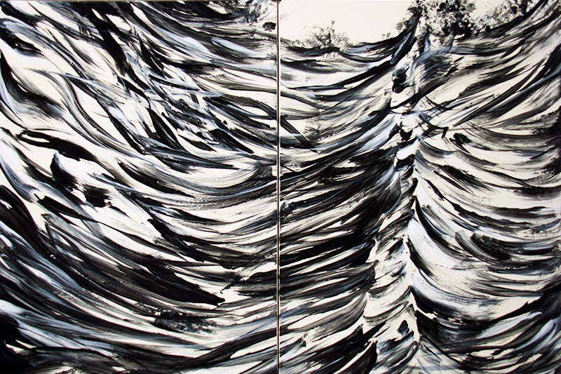 直筆陶墨画「海原大悟（かいげんたいご）」 | 墨絵・陶墨画