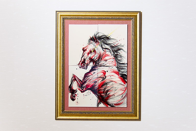 直筆陶墨画「灼道突破（しゃくどうとっぱ）」 | 墨絵・陶墨画