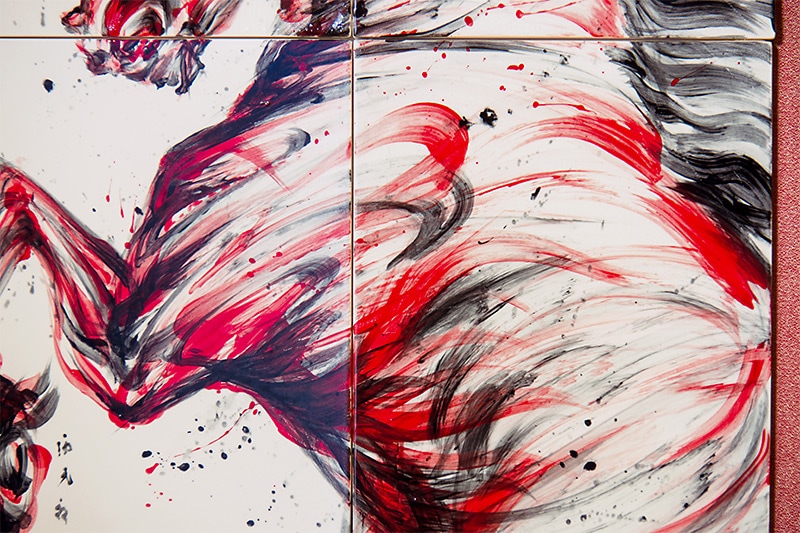 直筆陶墨画「灼道突破（しゃくどうとっぱ）」 | 墨絵・陶墨画