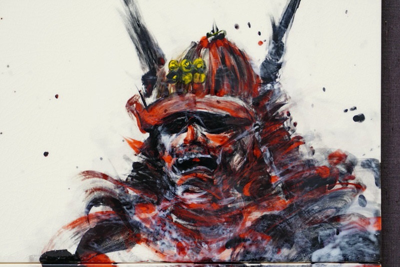 直筆陶墨画「神気魂(しんぎこん)」 | 墨絵・陶墨画アーティスト 西元