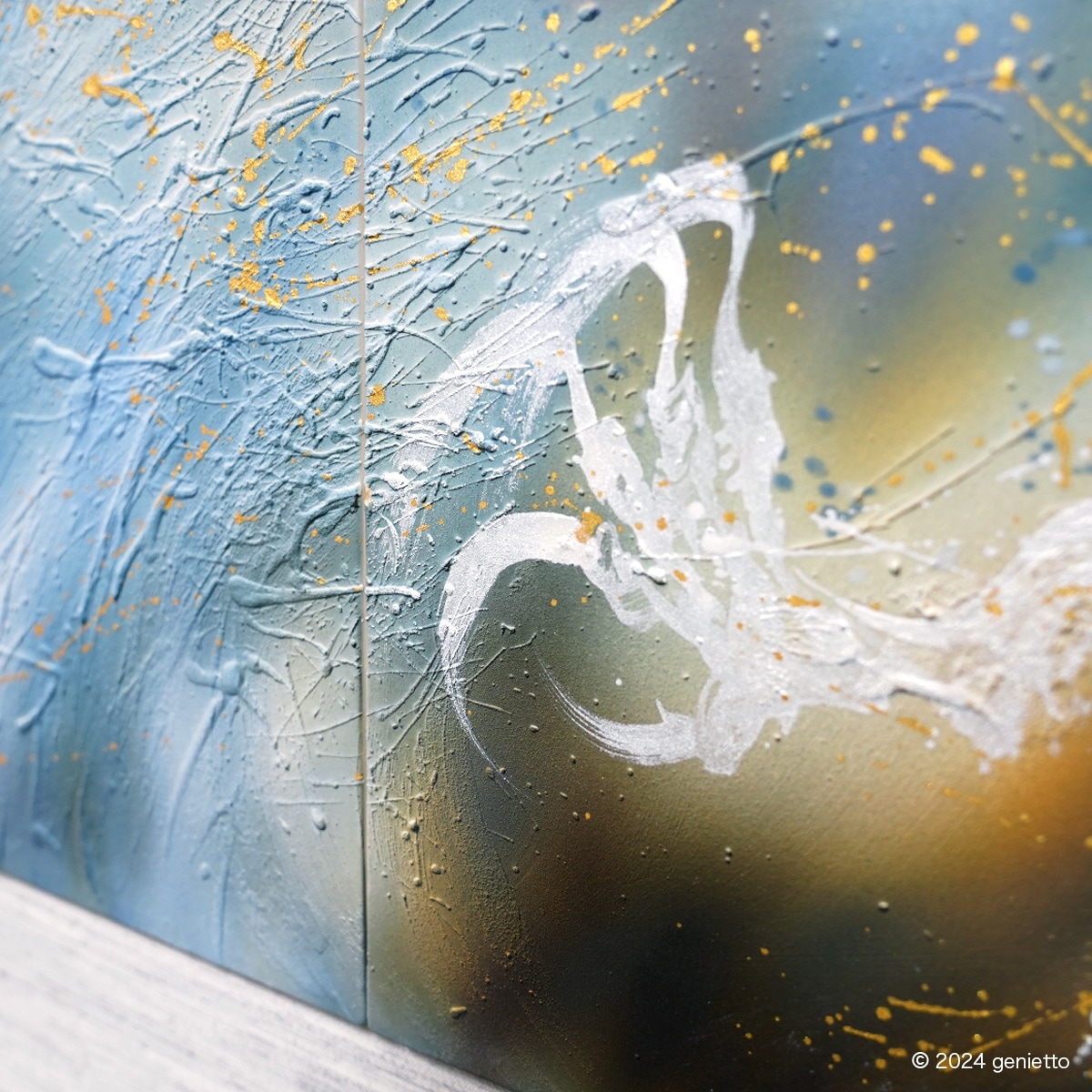 直筆陶墨画「公器天財」 | 墨絵・陶墨画アーティスト 西元祐貴 Yu-ki