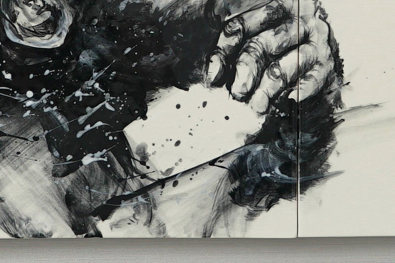 直筆陶墨画「志事独特(しじどくとく)」 | 墨絵・陶墨画アーティスト