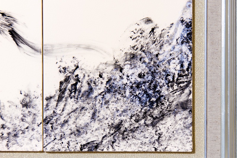 直筆陶墨画「宿願隆起（しゅくがんりゅうき）」 | 墨絵・陶墨画