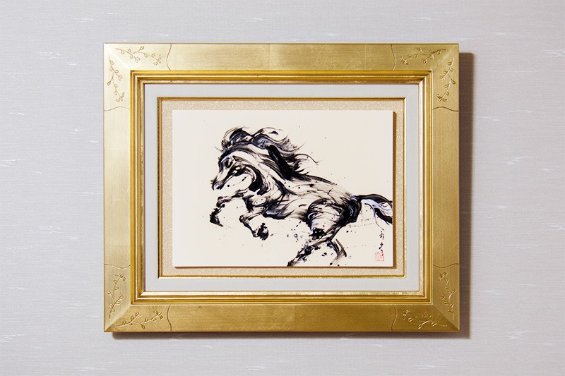 直筆陶墨画「風如即断（ふうじょそくだん）」 | 墨絵・陶墨画