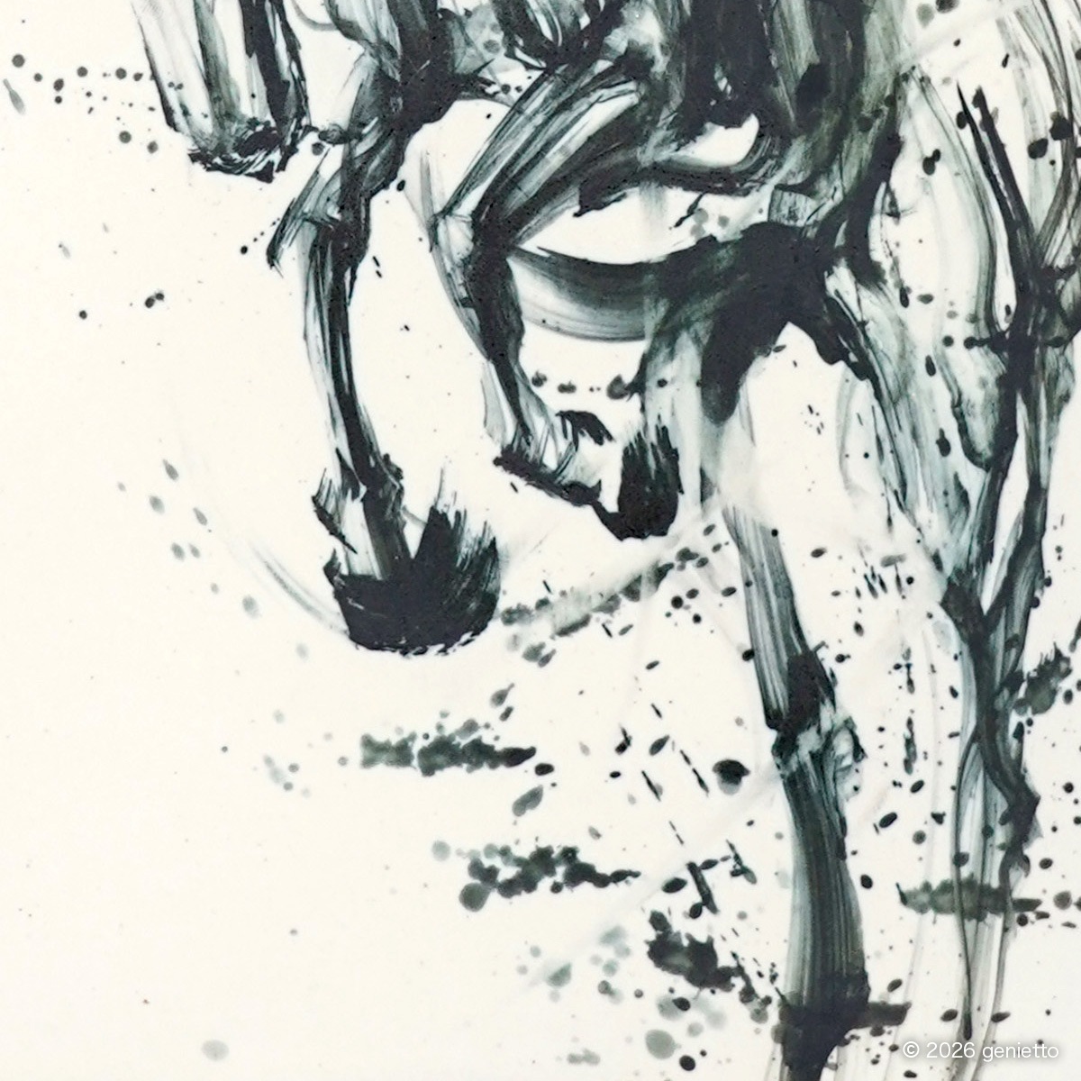 【新作】直筆陶墨画「翔悦連環」