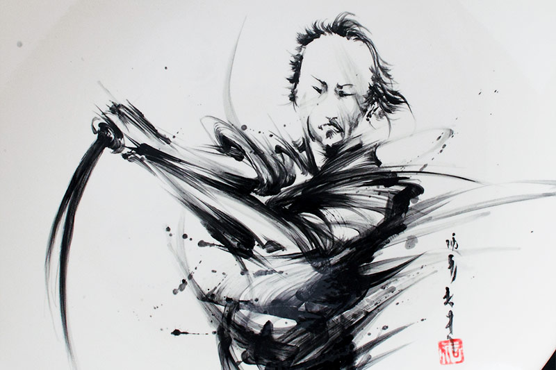 美品 未使用 村田森さん 大皿 西洋骨董写し デルフト 大皿 (梅・松) 陶器 骨董品 | HORIDASHI市