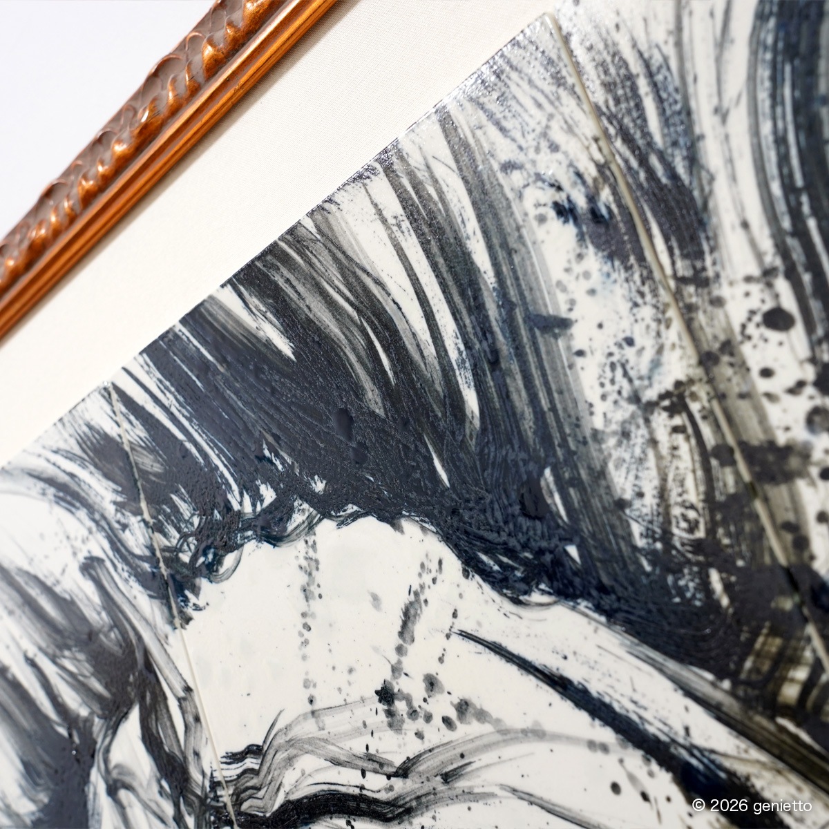 【新作】直筆陶墨画「汗馳楽心」