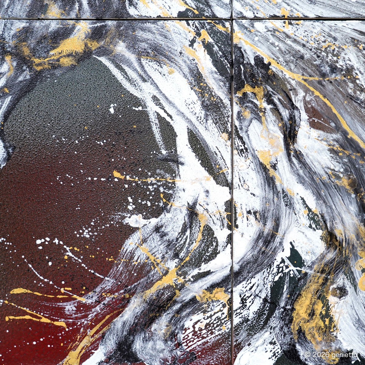 【新作】直筆陶墨画「風雷奔翔」