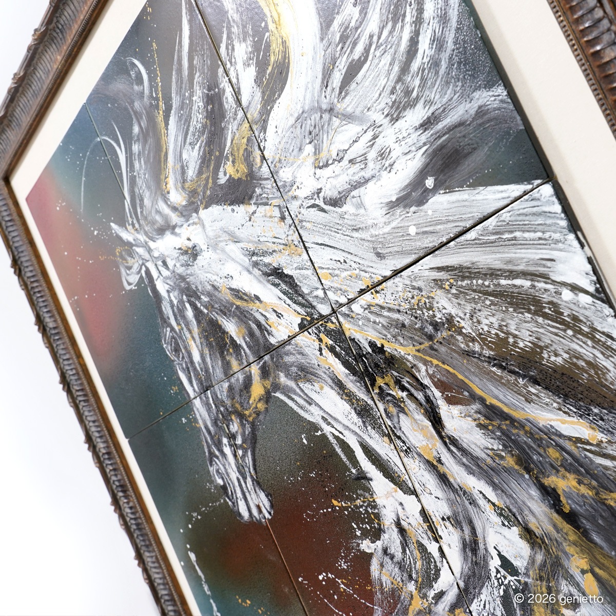 【新作】直筆陶墨画「風雷奔翔」