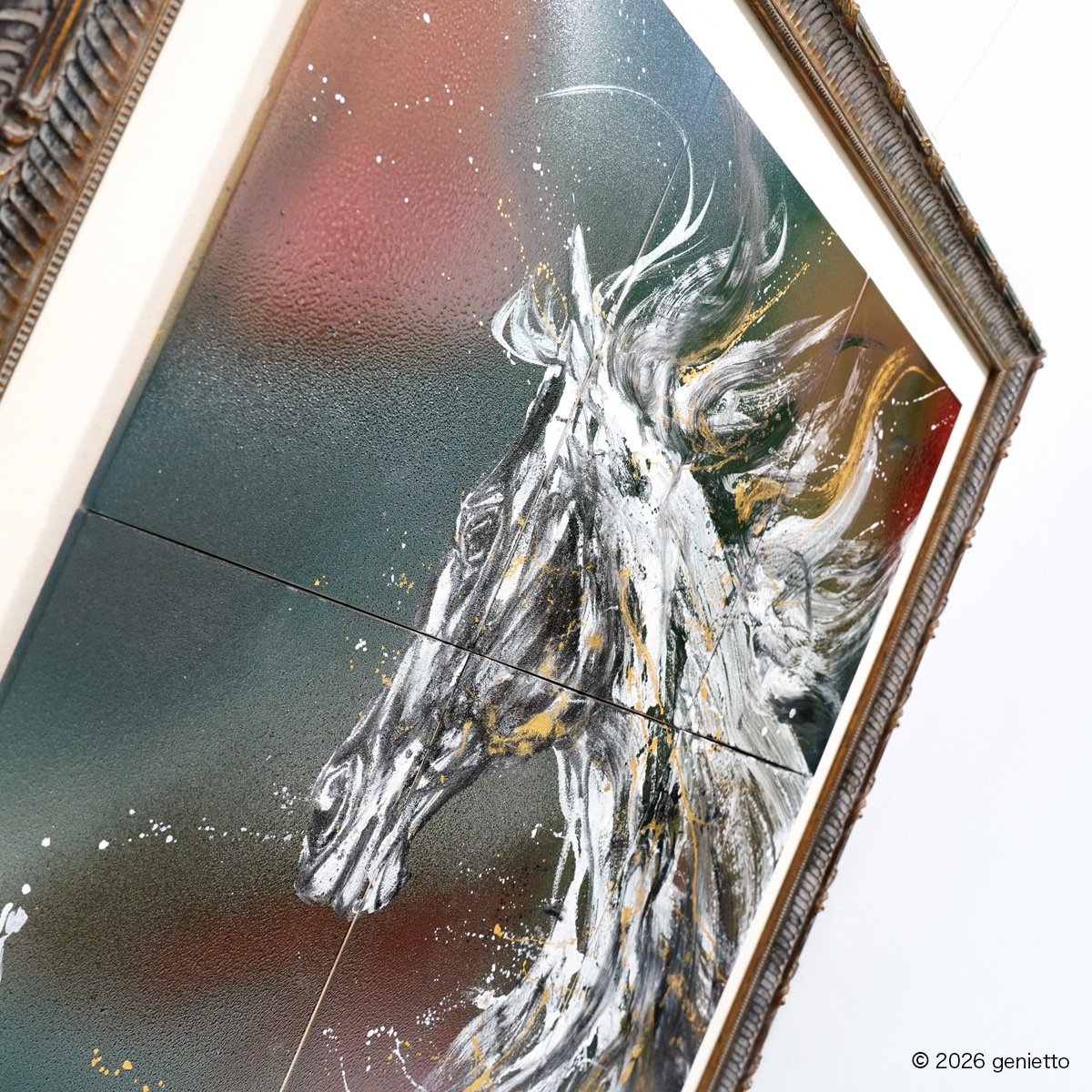 【新作】直筆陶墨画「風雷奔翔」