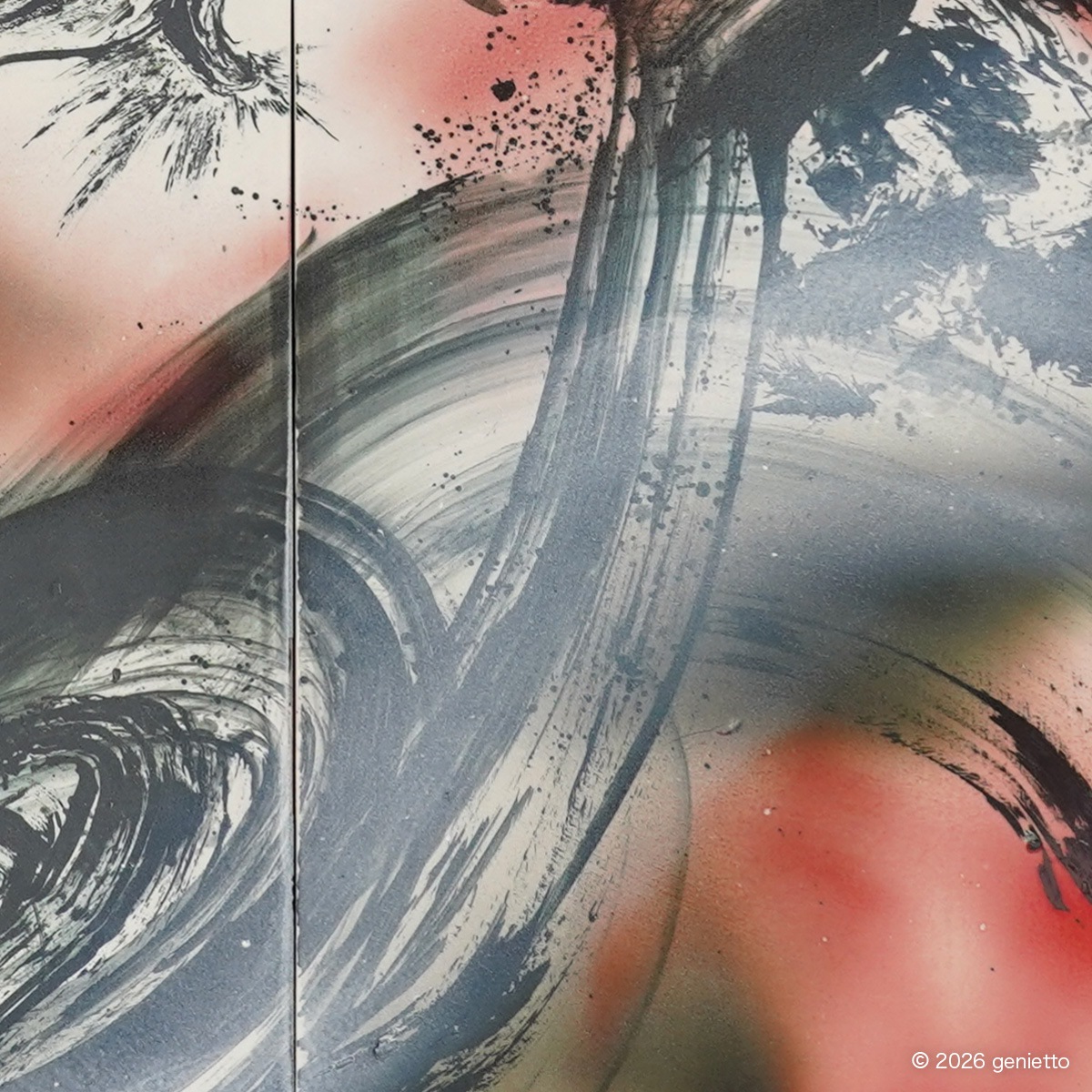 【新作】直筆陶墨画「鋼誓天護」