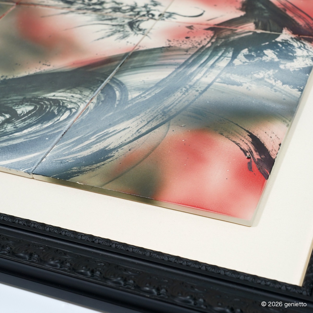 【新作】直筆陶墨画「鋼誓天護」