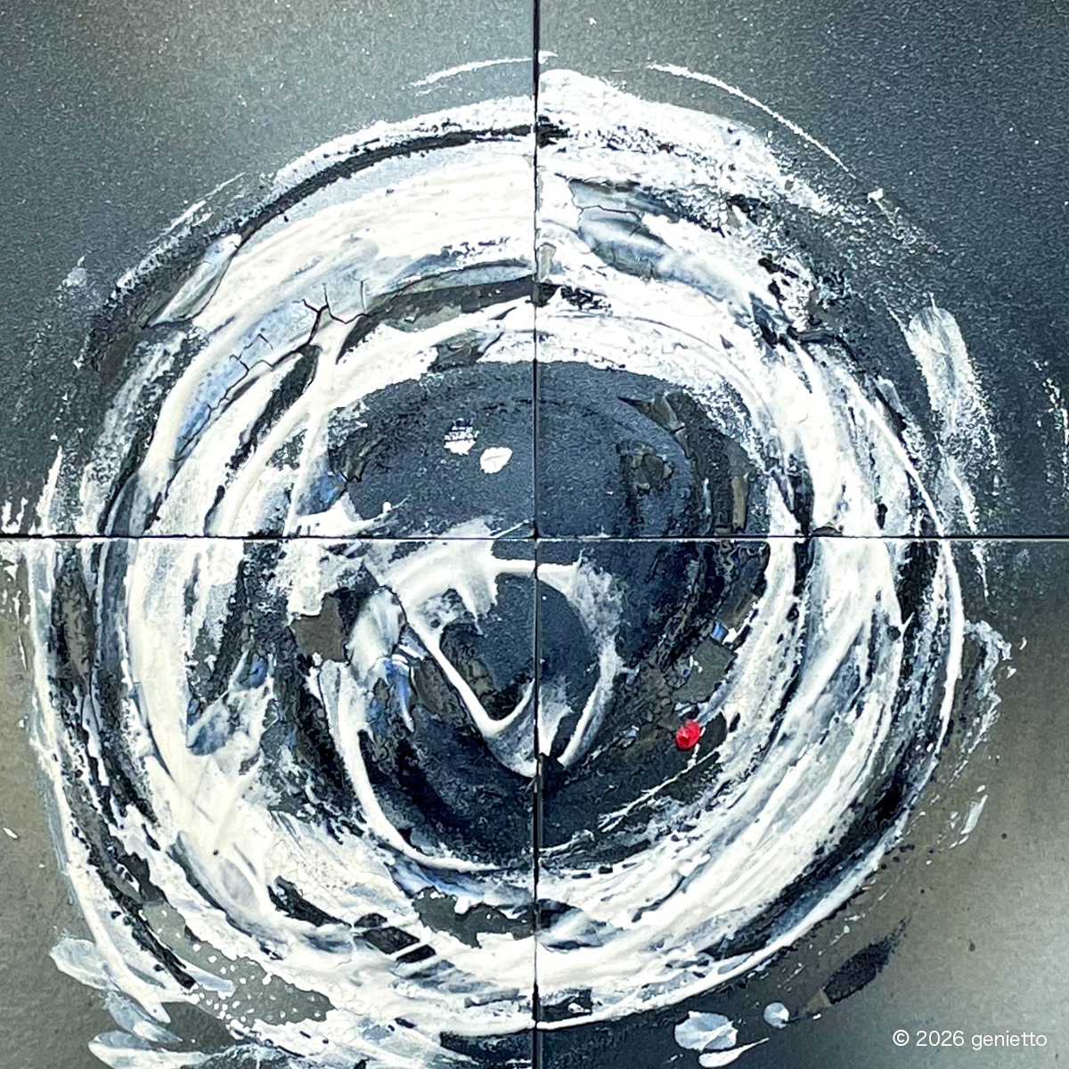 直筆陶墨画「Reincarnation」