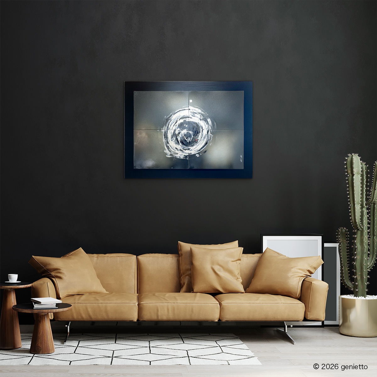 直筆陶墨画「Reincarnation」