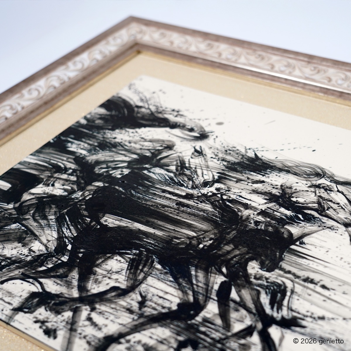 【新作】直筆陶墨画「兆動無限」