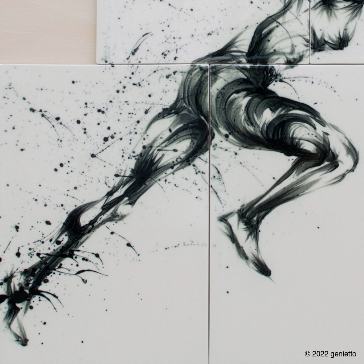 直筆陶墨画「光允時超」