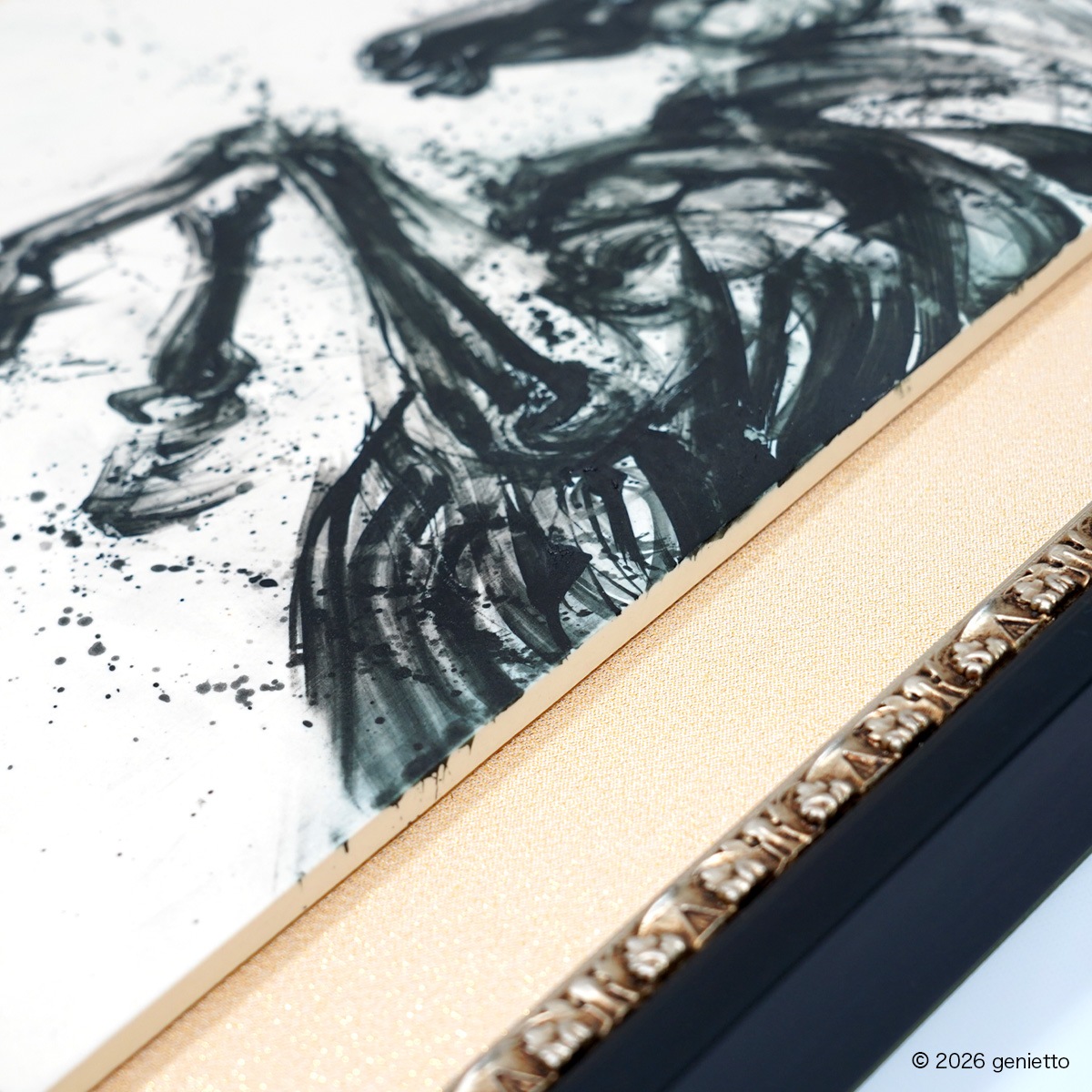 【新作】直筆陶墨画「均衡破跳」