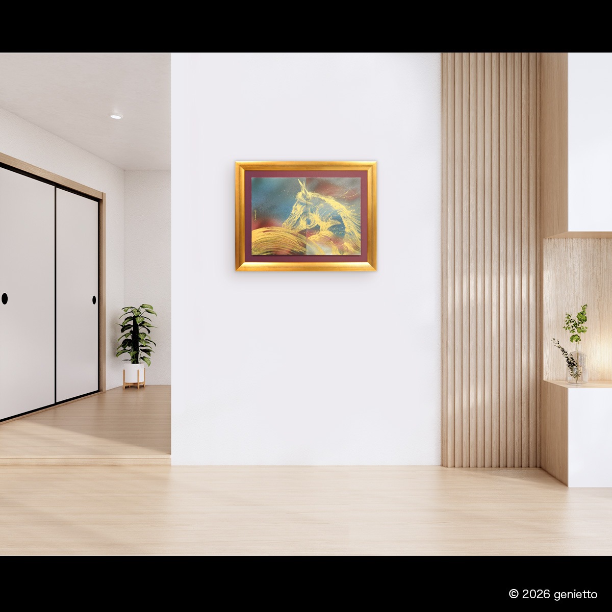 【新作】直筆陶墨画「聖焔忍駆」