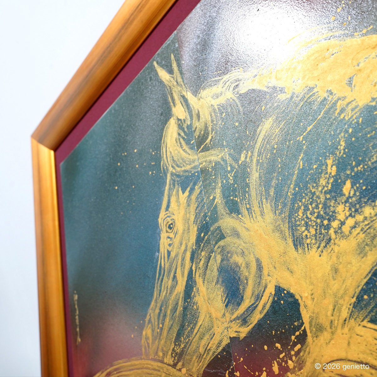 【新作】直筆陶墨画「聖焔忍駆」