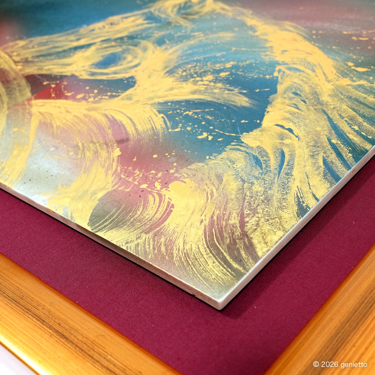 【新作】直筆陶墨画「聖焔忍駆」