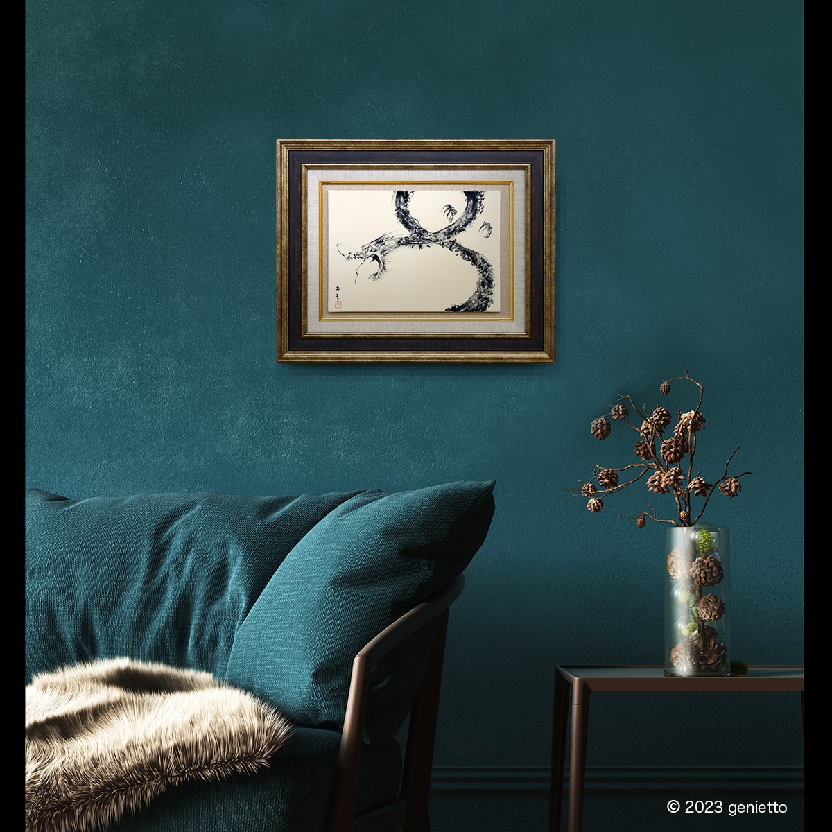 直筆陶墨画「渺茫無辺」 | 墨絵・陶墨画アーティスト 西元祐貴 Yu-ki