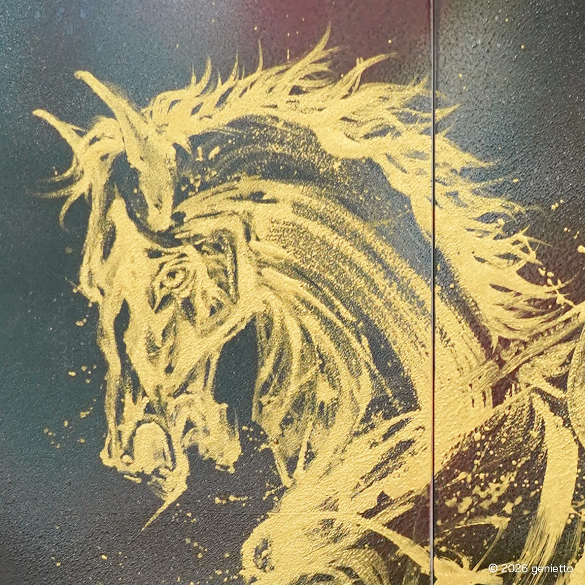 【新作】直筆陶墨画「金萬栄志」