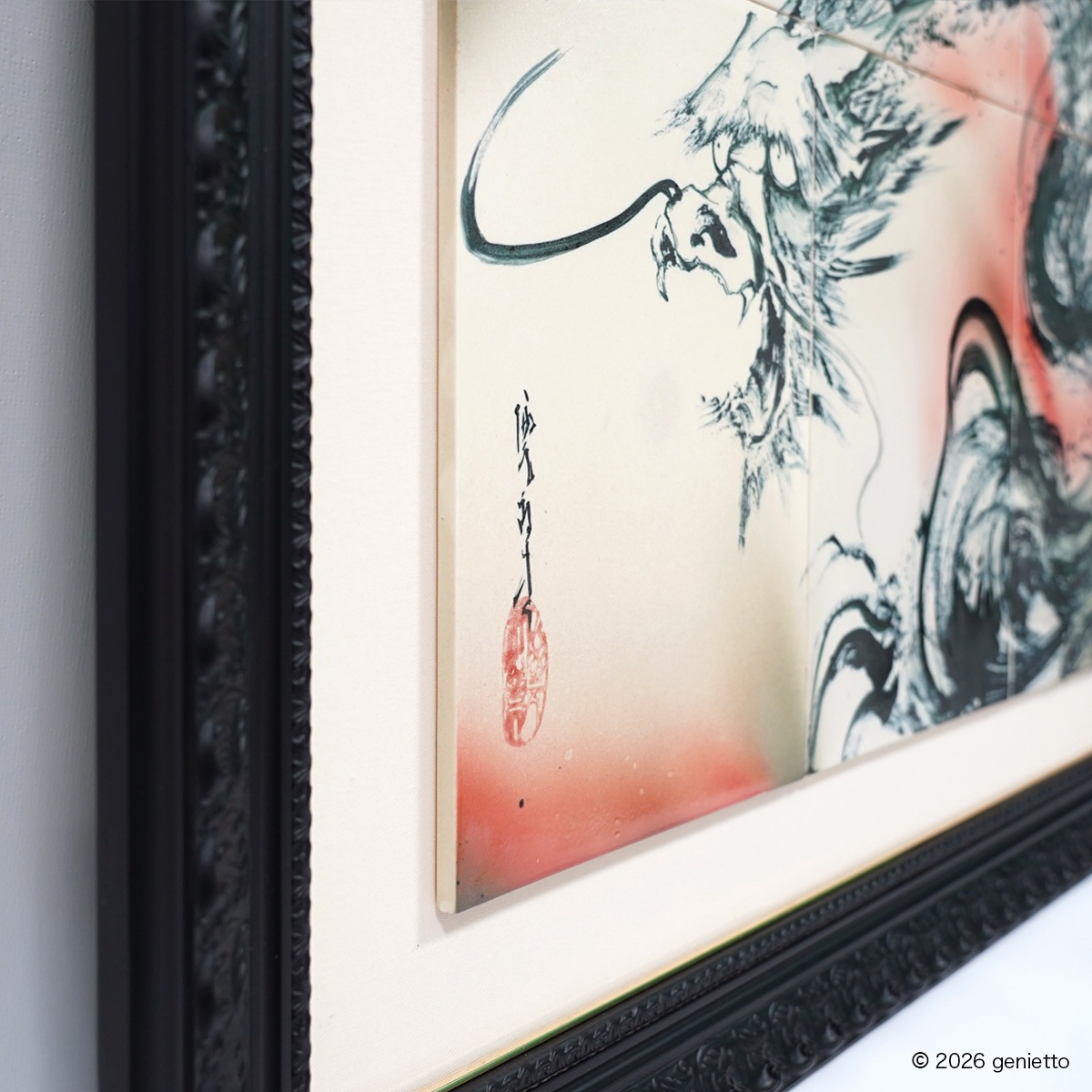 【新作】直筆陶墨画「流誓慈護」