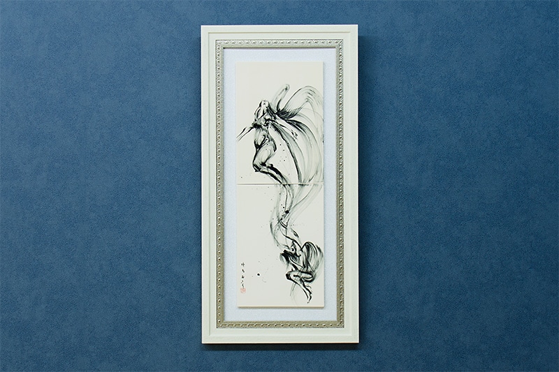直筆陶墨画「離昇飛立（りしょうひりゅう）」 | 墨絵・陶墨画