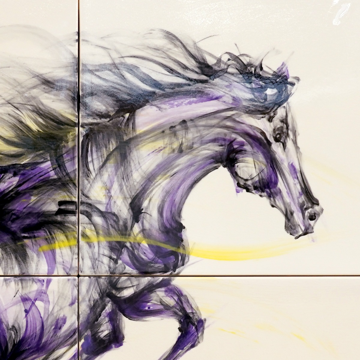 直筆陶墨画「虚空思慕」