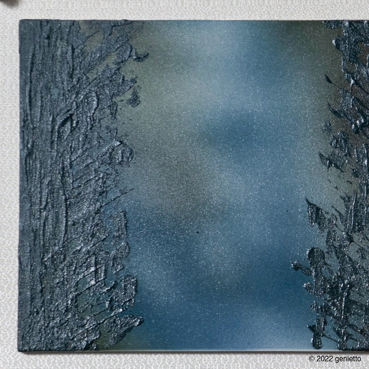 直筆陶墨画「夢幻瀑之音」