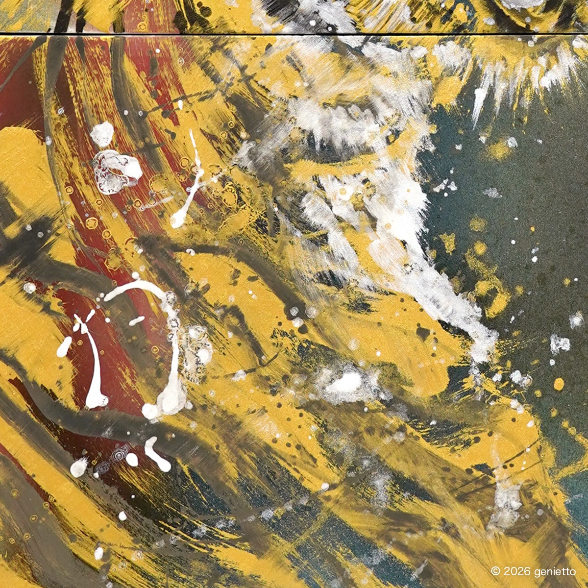 【新作】直筆陶墨画「凌天虎嘯」