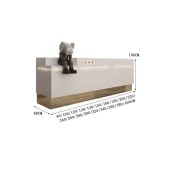 受付カウンター　受付台　レジ台　シンプルモダン　分類収納　上部天板付き　ステンレス鋼　漂うモダン感　収納スペース　シリンダー錠　カスタマイズ可能