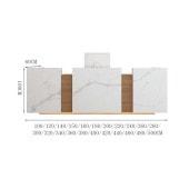 受付カウンター　受付台　レジ台　マーブル模様　無臭無害　メラミン化粧板　収納スペース　台輪付き　お手入れ簡単　長持ちしやすい　カスタマイズ可能