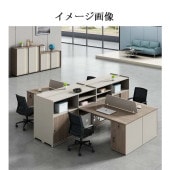 オフィスデスク　ワークデスク　事務用デスク　パソコンデスク　デスク　サイドキャビネット　引出付き　配線孔付き　ウォールナット　カスタマイズ可能