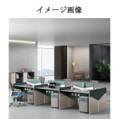 オフィスデスク　パソコンデスク　事務用デスク　ワークデスク　デスク　トップパネル付き　ウォールナット　カスタマイズ可能