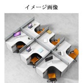 オフィスデスク　パソコンデスク　ワークデスク　仕事机　事務用デスク　配線孔付き　トップパネル　サイドキャビネット　ホワイト　カスタマイズ可能