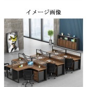 オフィスデスク　事務用デスク　パソコンデスク　ワークデスク　デスク　配線穴付き　トップパネル　ウォールナット　カスタマイズ可能