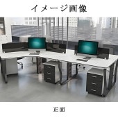 オフィスデスク U字型オフィスデスク オフィステーブル ワークデスク キャビネット付きタイプ選択可 3/5/6/7/8/10人用可 事務机
