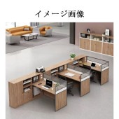 オフィスデスク　ワークテーブル　事務机　木目調　引出し付き　錠付き　PC収納トレイ　サイドキャビネット　シンプル　ホワイト　カスタマイズ可能　