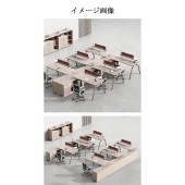 オフィスデスク　メラミン化粧板　ナチュラルテイスト　モダン感　スチール脚　デスクトップパネル　コンセント取付可能　サイドキャビネット　ダイヤル錠　ワインレッド　カスタマイズ可能