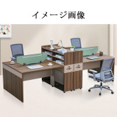オフィスデスク　事務用デスク　オフィス家具　多目的配線穴付き　鍵付き　引出し付き　トップパネル付き　シンプル　ナチュラル　カスタマイズ可能