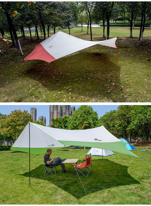 Naturehike ポール付 Upf40 L ヘキサゴンタープ5x460cm 防水タープ 耐水圧 約3000 Mm 太陽シェルター 屋外キャンプシート アウトドア 2色 Br グランドシート 雨具 ハイキング アウトドアギア Outdoor テント タープ タープ Satex