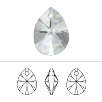 スワロフスキー 『#6128 XILION Heart Pendant ジェット 12mm 2粒』 |スワロフスキー|ビーズ