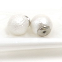 手芸金具 『コットンパール風キャッチ』|金具・留め具|ビーズ