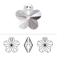 スワロフスキー 『#6744 Flower Pendant クリスタル/AB 12mm 1粒』 |スワロフスキー|ビーズ